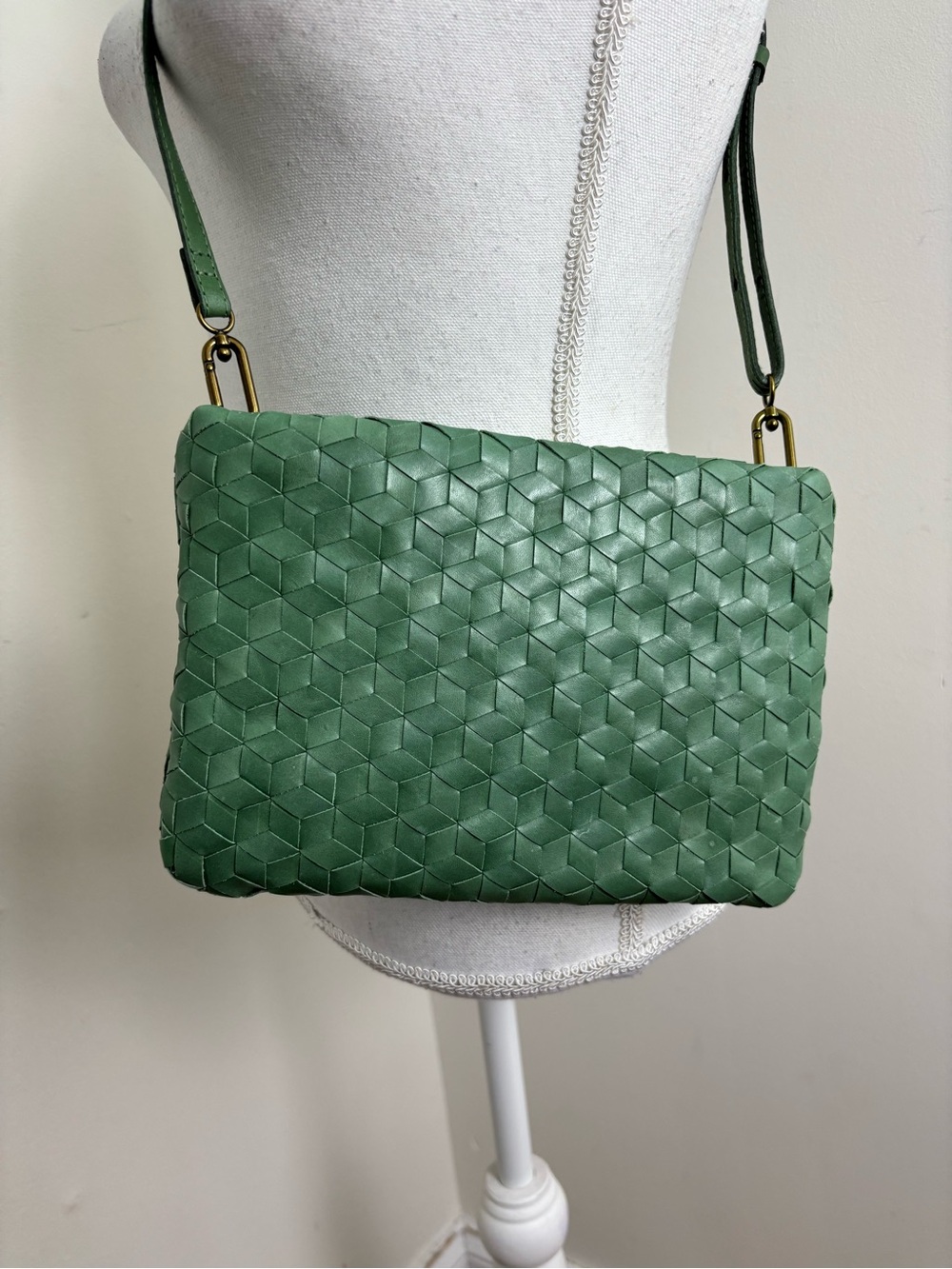 Madewell The Puff Crossbody Bag in Basil NWT - Picture 7 of 11